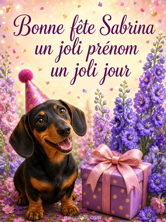 Carte bonne fête Sabrina