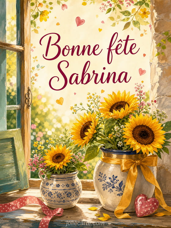 Carte bonne fête Sabrina