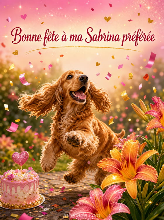 Carte bonne fête Sabrina