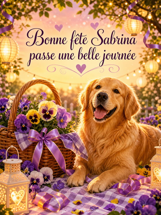 Carte bonne fête Sabrina