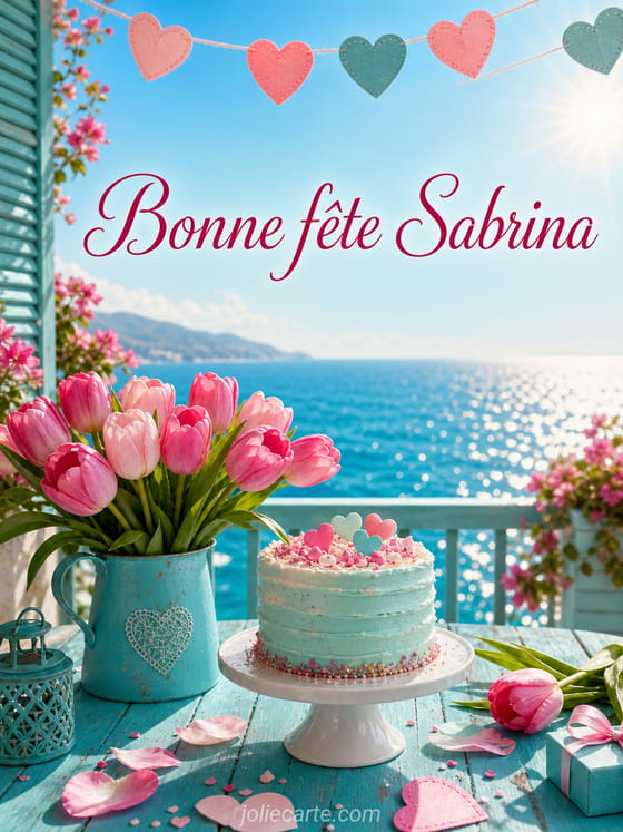 Carte bonne fête Sabrina