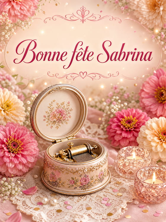 Carte bonne fête Sabrina
