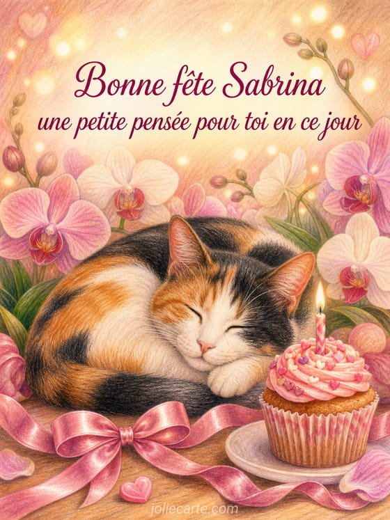 Carte bonne fête Sabrina