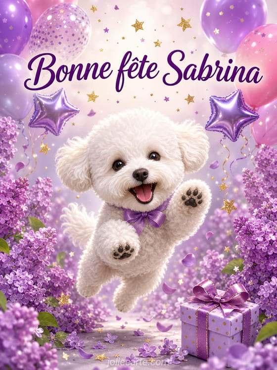 Carte bonne fête Sabrina