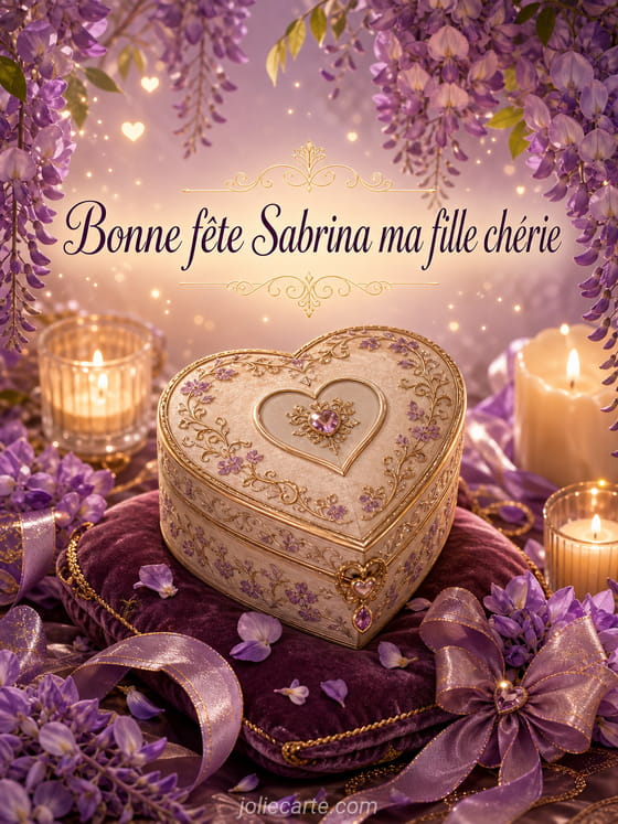 Carte bonne fête Sabrina