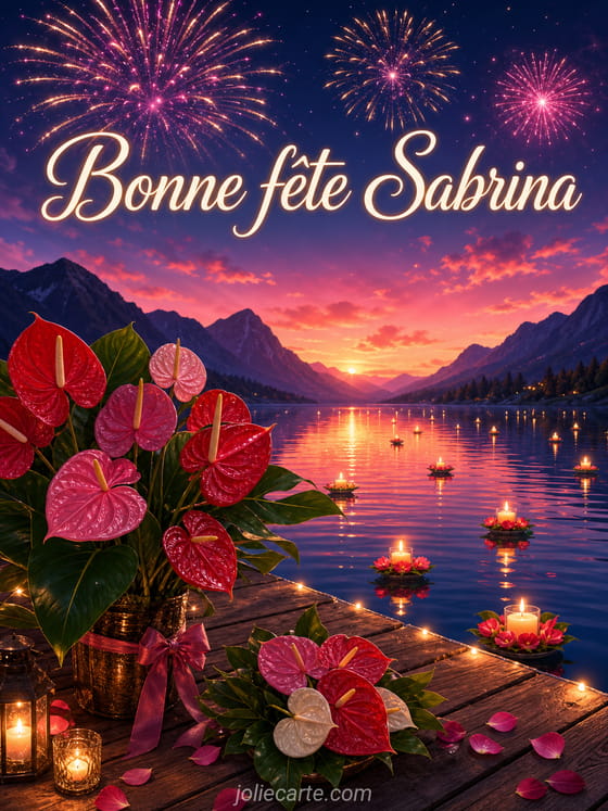 Carte bonne fête Sabrina