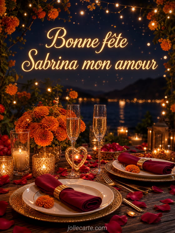 Carte bonne fête Sabrina