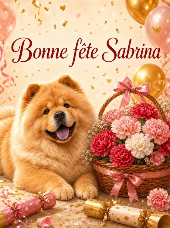 Carte bonne fête Sabrina