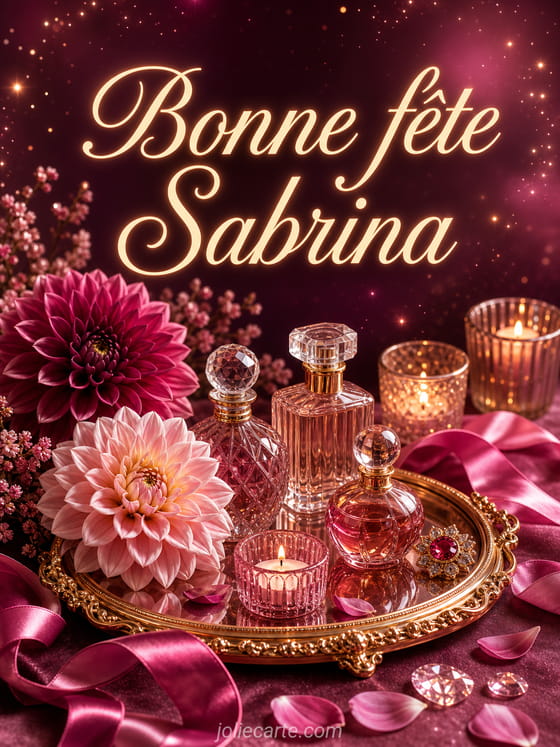 Carte bonne fête Sabrina