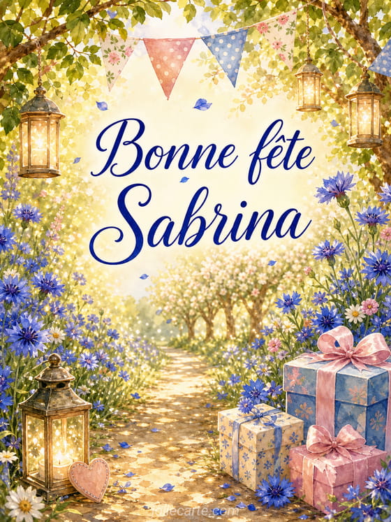 Carte bonne fête Sabrina