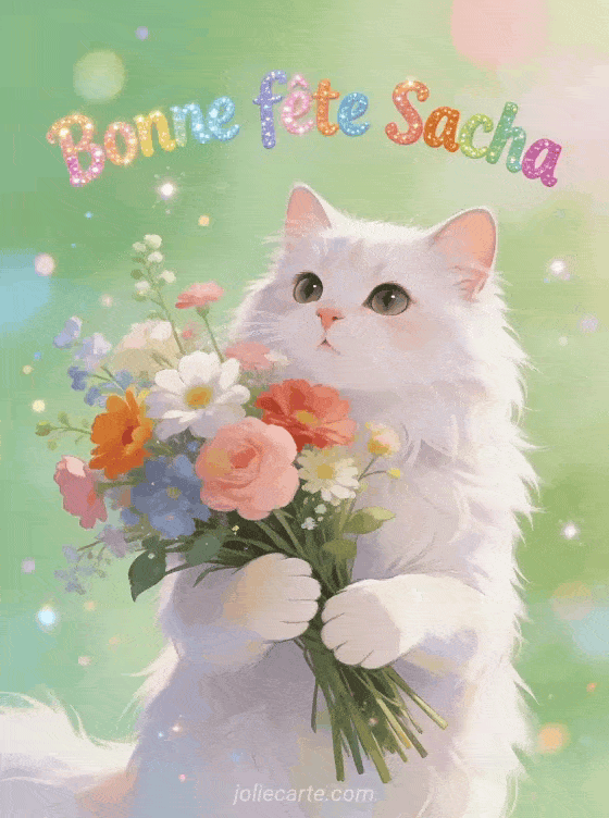 Bonne fête Sacha - Bonne fete sacha chat