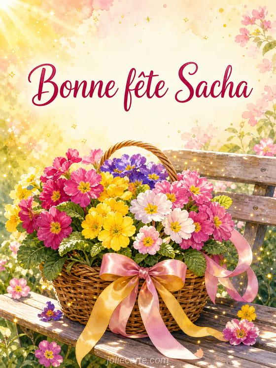 Carte bonne fĂȘte Sacha