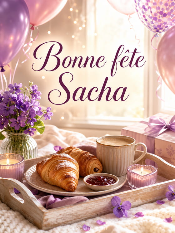 Carte bonne fĂȘte Sacha