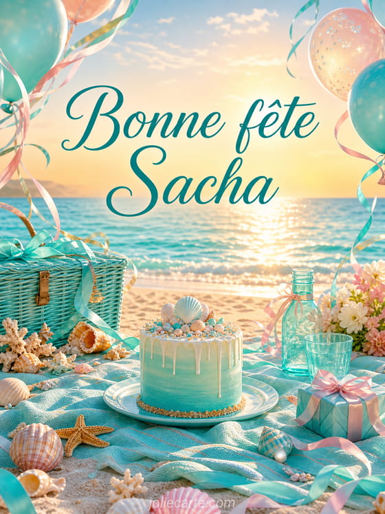 Carte bonne fĂȘte Sacha