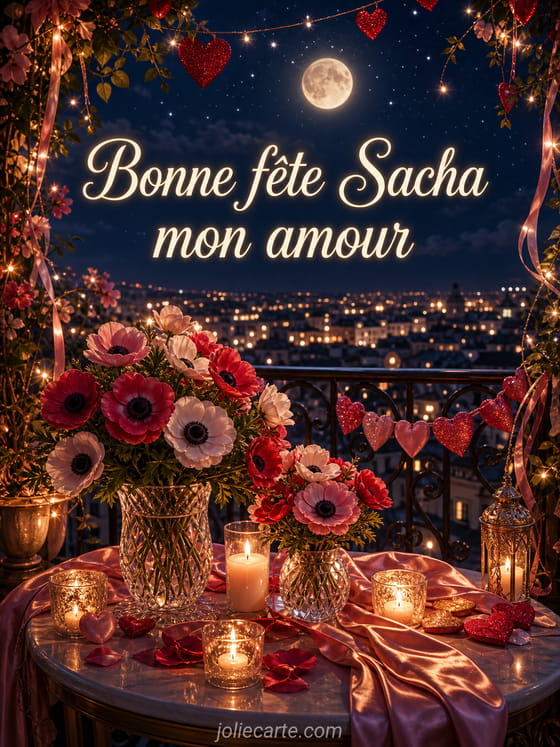 Carte bonne fĂȘte Sacha
