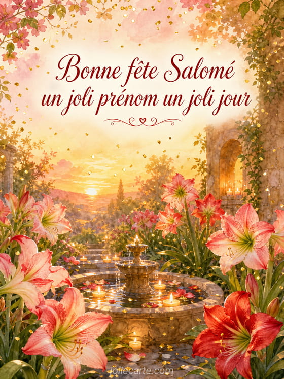 Carte bonne fĂȘte SalomĂ©