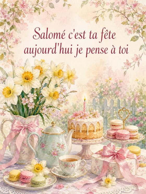Carte bonne fĂȘte SalomĂ©