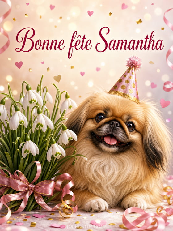 Carte bonne fĂȘte Samantha