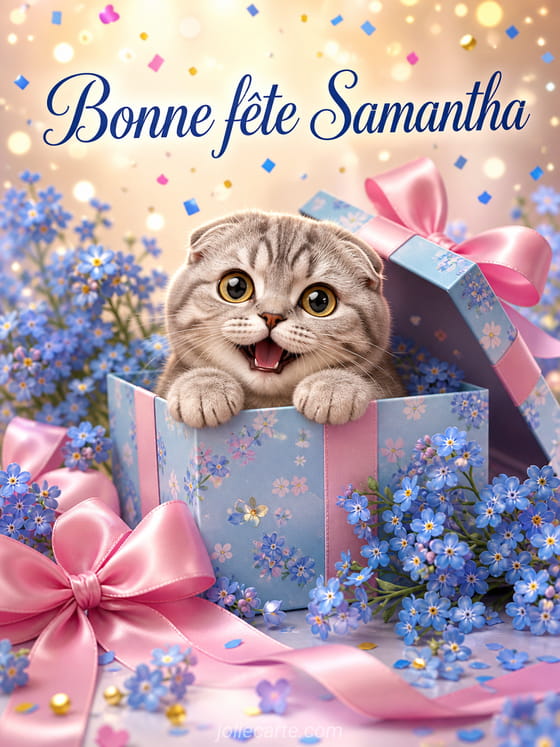 Carte bonne fĂȘte Samantha