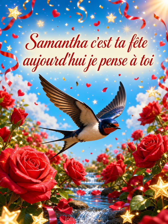 Carte bonne fĂȘte Samantha