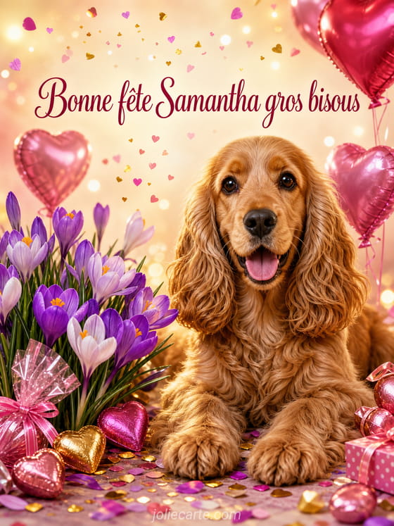 Carte bonne fĂȘte Samantha