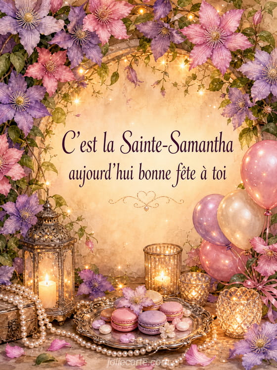 Carte bonne fĂȘte Samantha