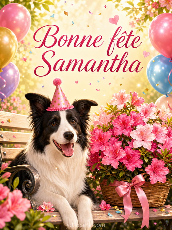 Carte bonne fĂȘte Samantha