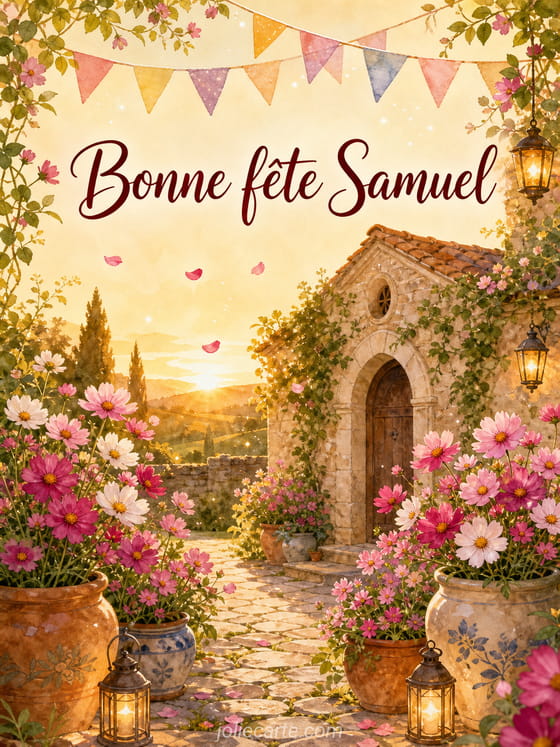 Carte bonne fête Samuel