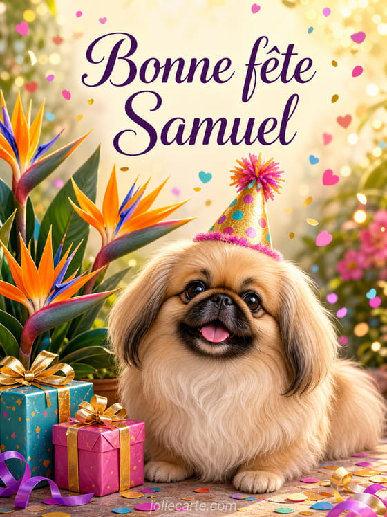 Carte bonne fête Samuel