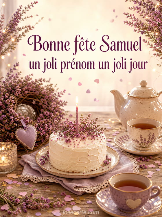 Carte bonne fête Samuel