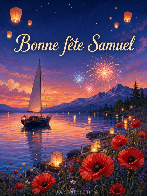 Carte bonne fête Samuel