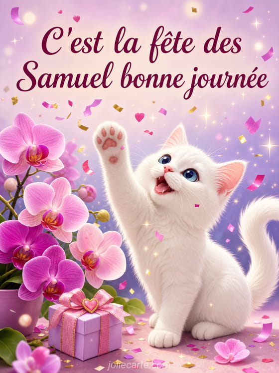 Carte bonne fête Samuel