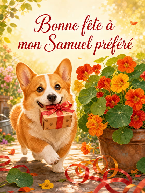 Carte bonne fête Samuel