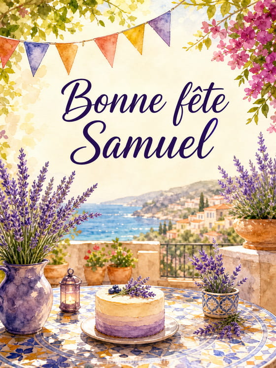 Carte bonne fête Samuel