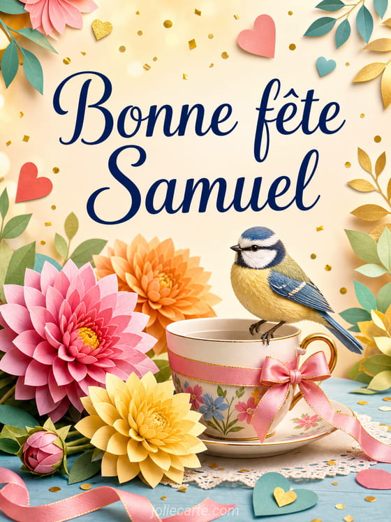 Carte bonne fête Samuel