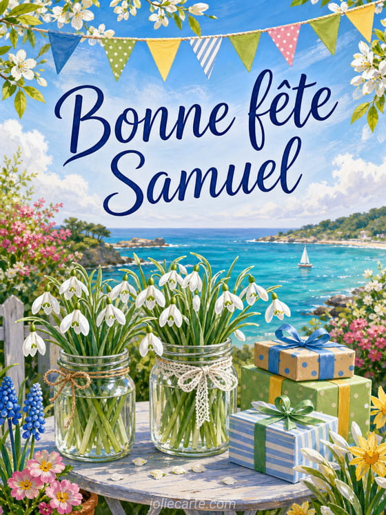 Carte bonne fête Samuel