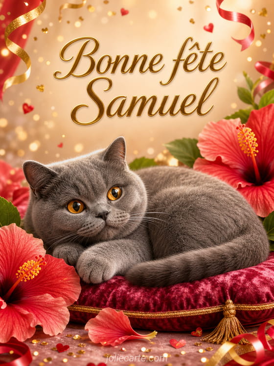 Carte bonne fête Samuel