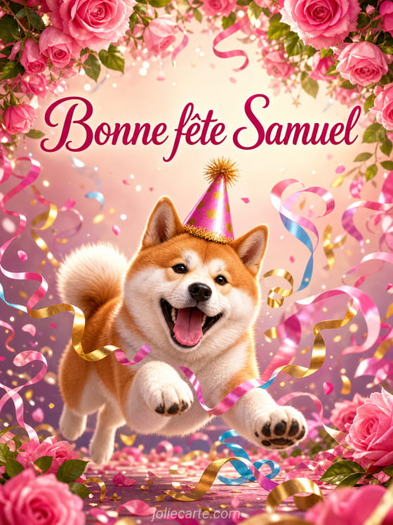 Carte bonne fête Samuel