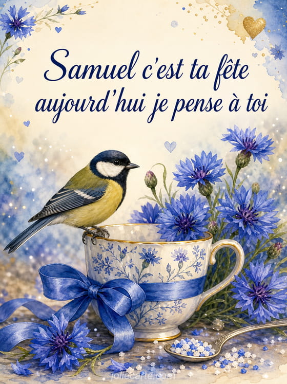Carte bonne fête Samuel
