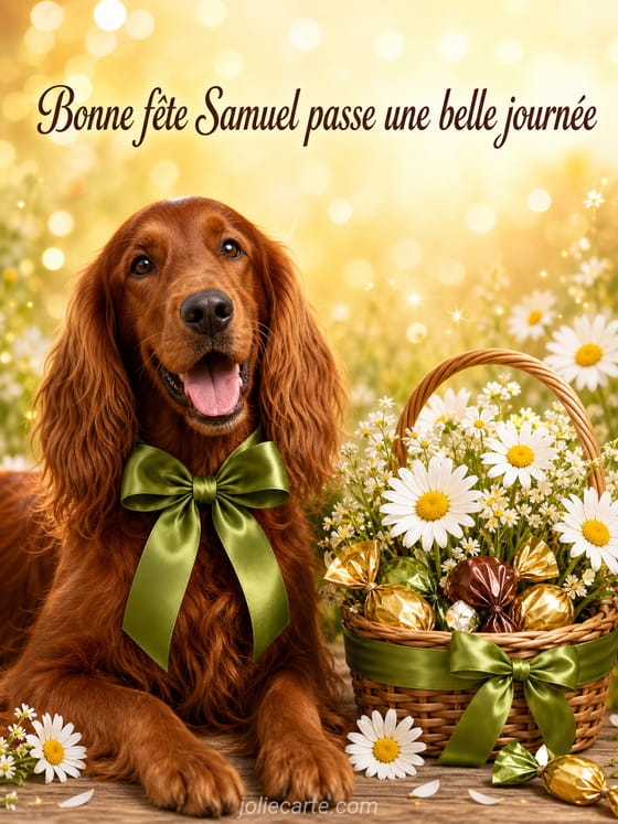 Carte bonne fête Samuel