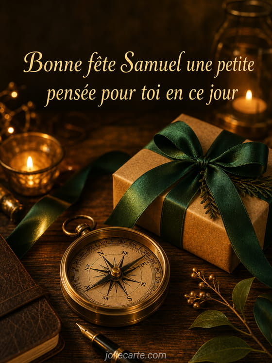 Carte bonne fête Samuel