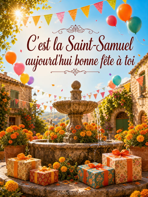 Carte bonne fête Samuel