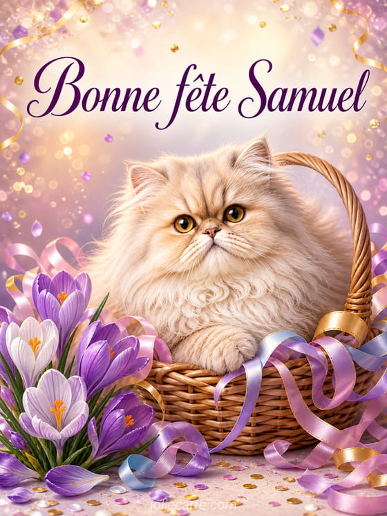 Carte bonne fête Samuel