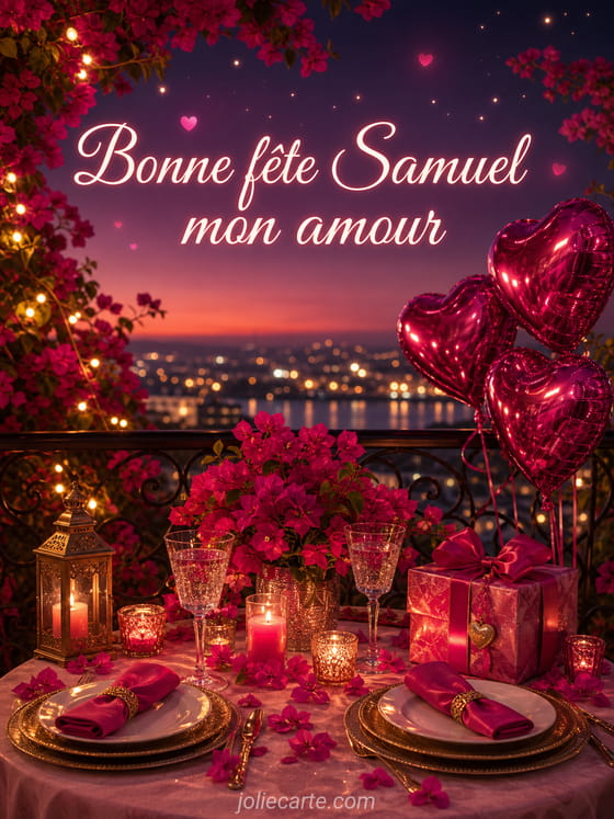 Carte bonne fête Samuel