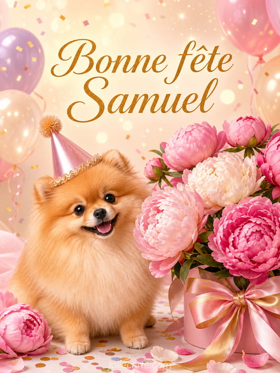 Carte bonne fête Samuel