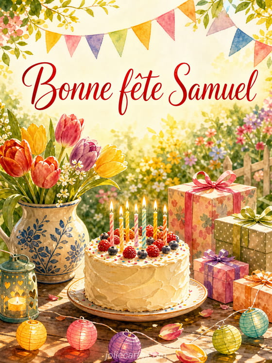 Carte bonne fête Samuel