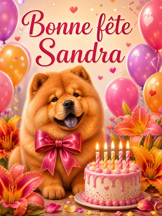 Carte bonne fête Sandra