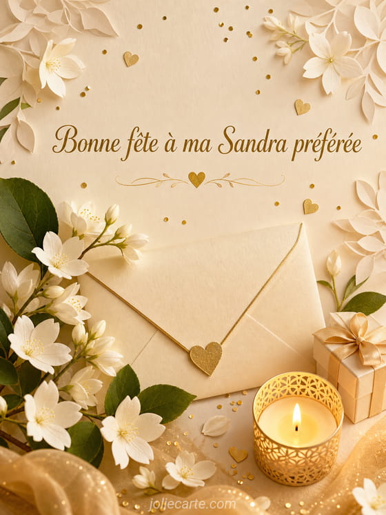 Carte bonne fête Sandra