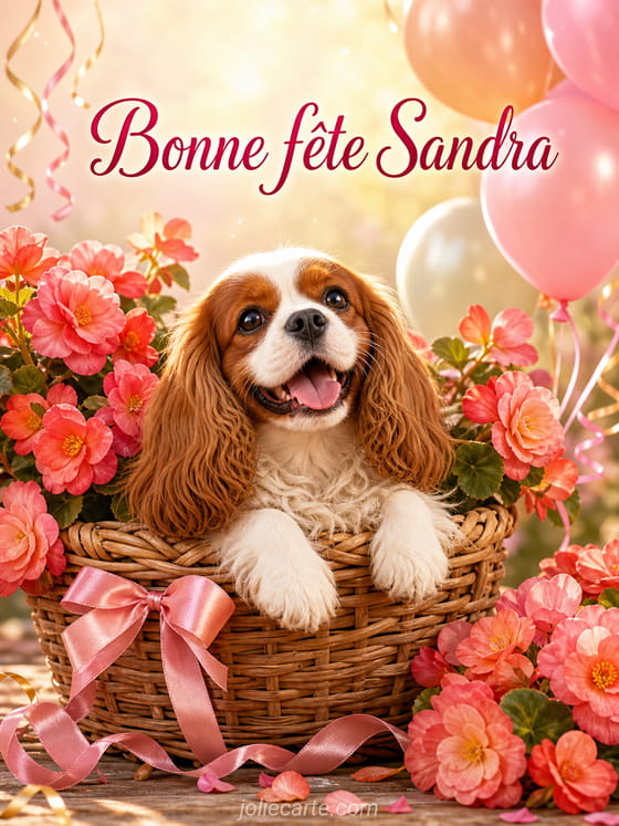 Carte bonne fête Sandra