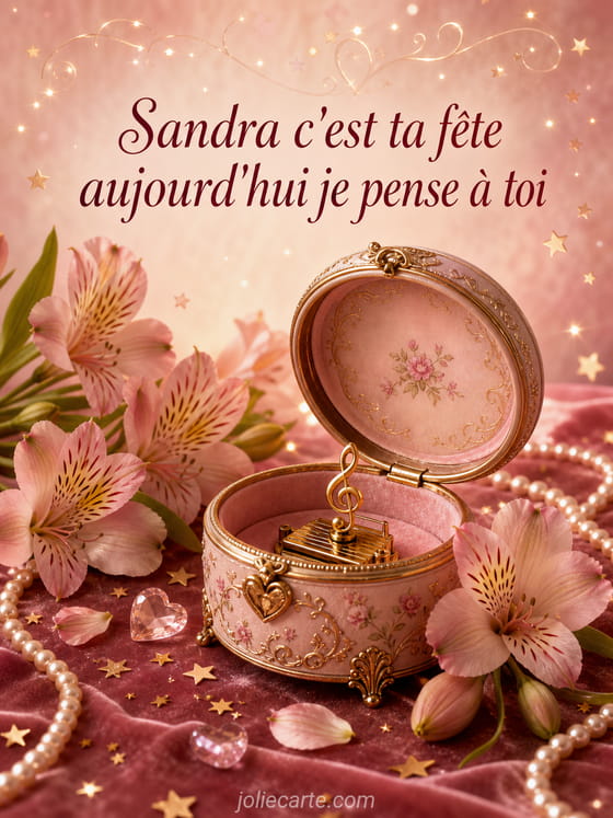 Carte bonne fête Sandra